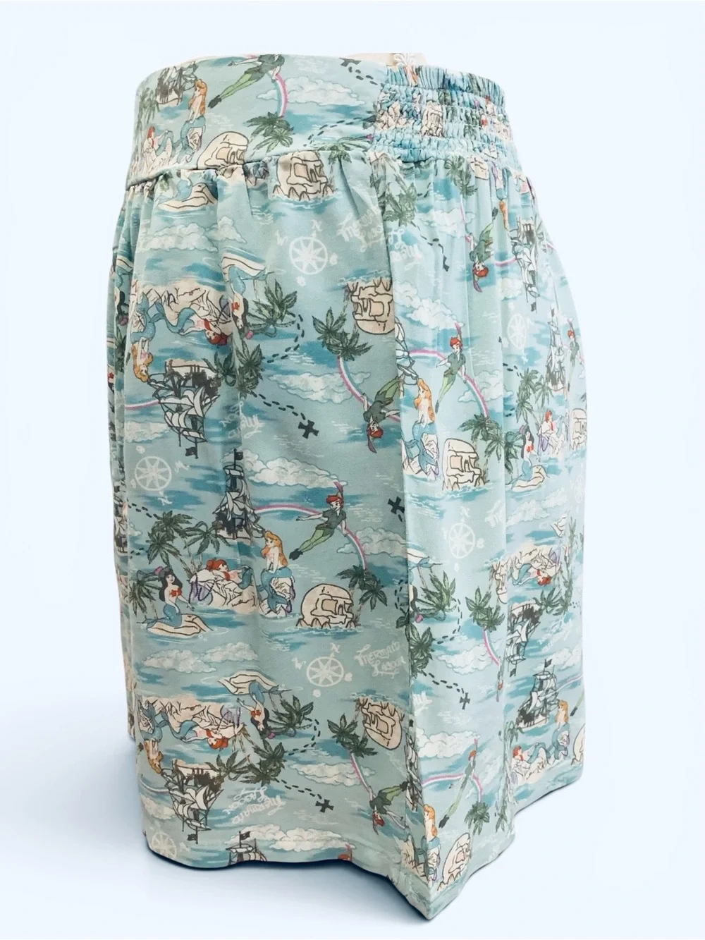 Disney, Mermaid Lagoon Peter Pan High Waisted Shorts with Pockets. Medium - Picture 5 of 7